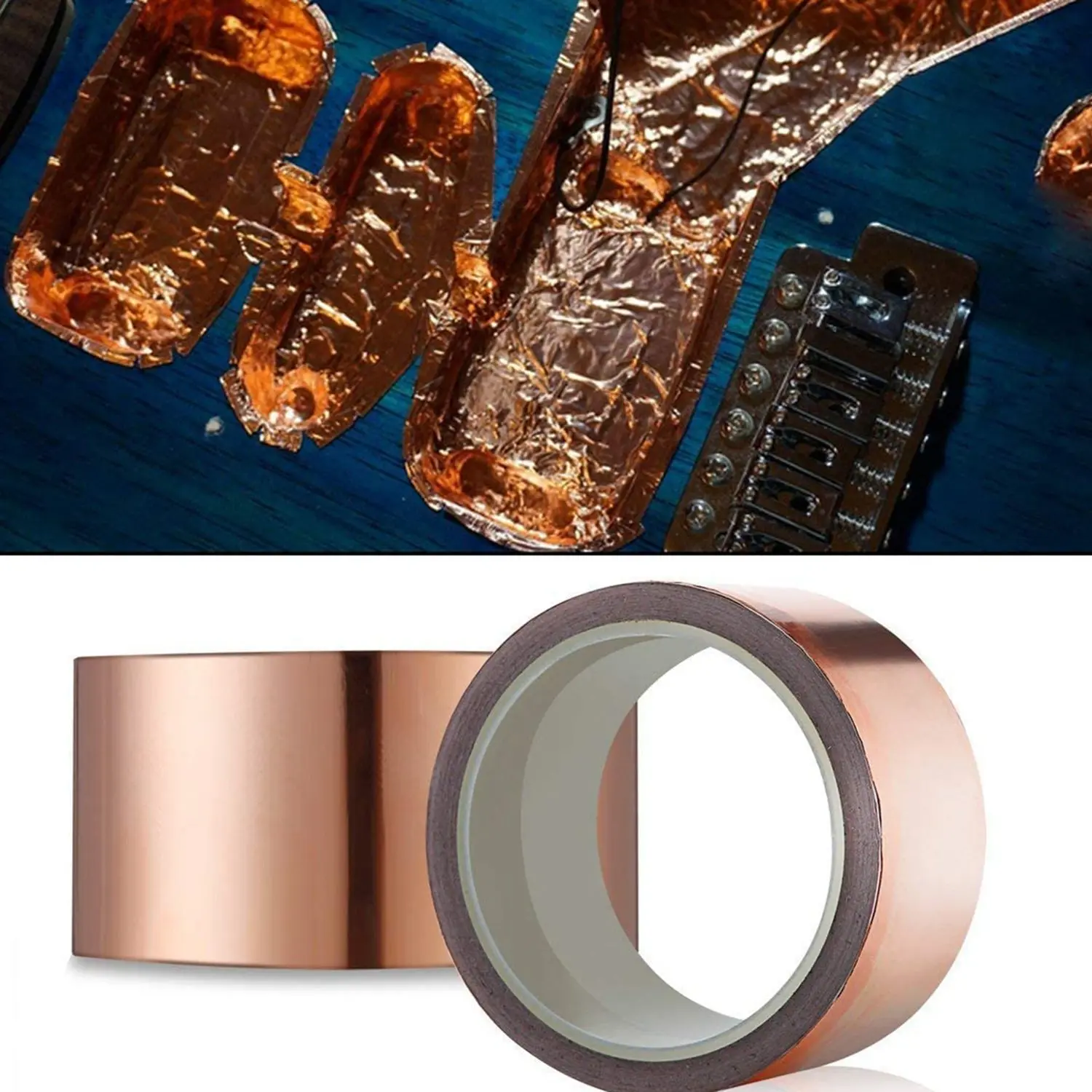 Copper Foil Tape 70mm x 20M for EMI Shielding Conductive Adhesive for Electrical Repairs,Snail Barrier Tape Guitar