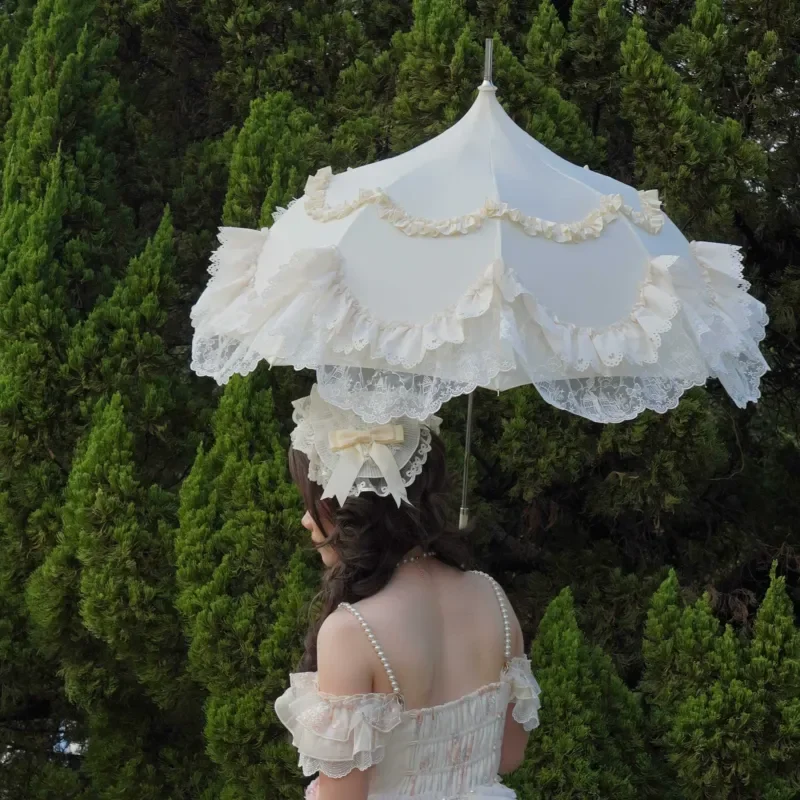 Weather and rain sunscreen flower wedding lace umbrella