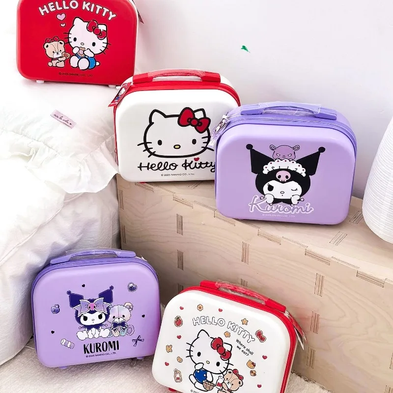 

Sanrio Hello Kitty Cosmetic Bag Hello Kitty Melody Storage Box Cute Cartoon Children Suitcase Portable Send To Friends 2026 New