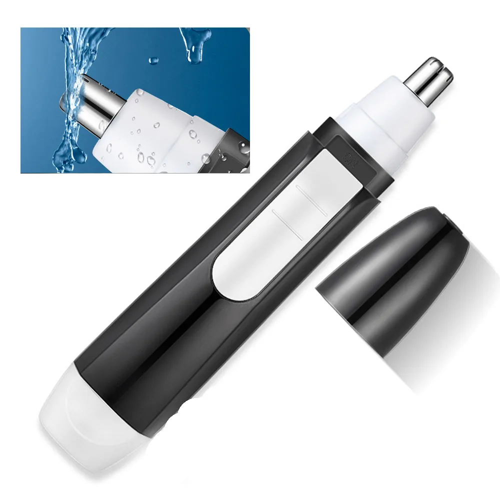 전기 코 귀 눈썹 헤어 트리머 면도기 클리퍼, 얼굴 목 제거기 면도 도구 깨끗한 면도기 케어 (배터리 제외)