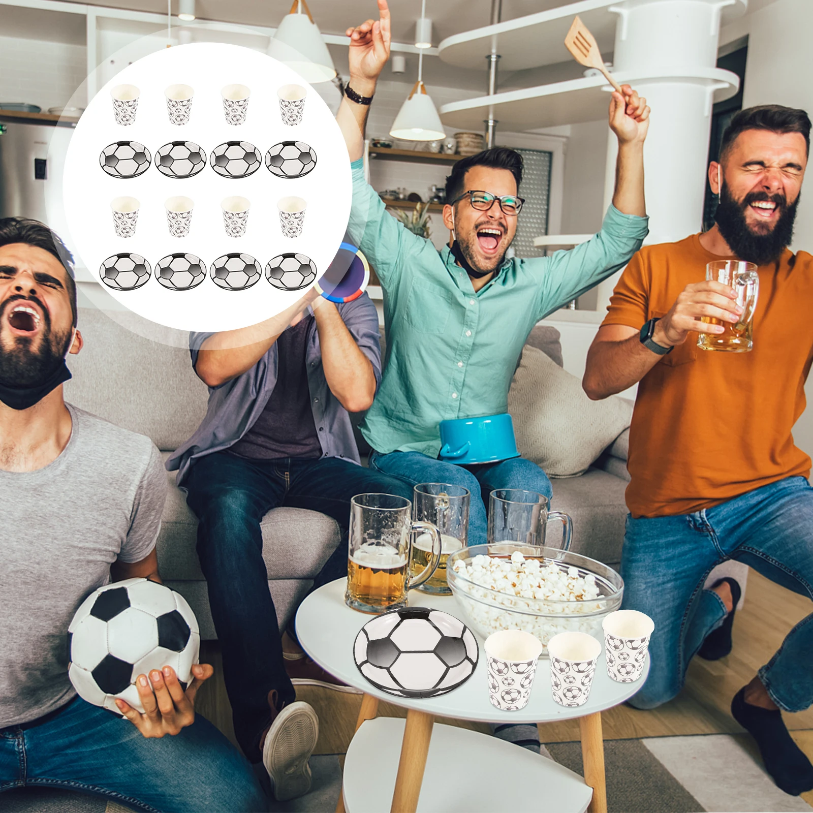 

Товары для футбольной вечеринки, набор одноразовой посуды, бумажные тарелки, чашки, посуда на тему дня рождения, сувениры для вечеринки, футбольные тарелки