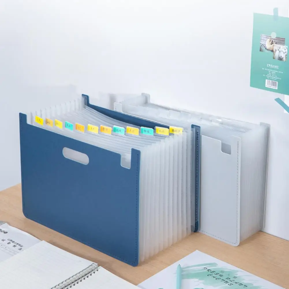 File Folder Reusable 13 Grids Files Sorting Thick A4 Examination Paper Document Accordion File Organizer School Supplies