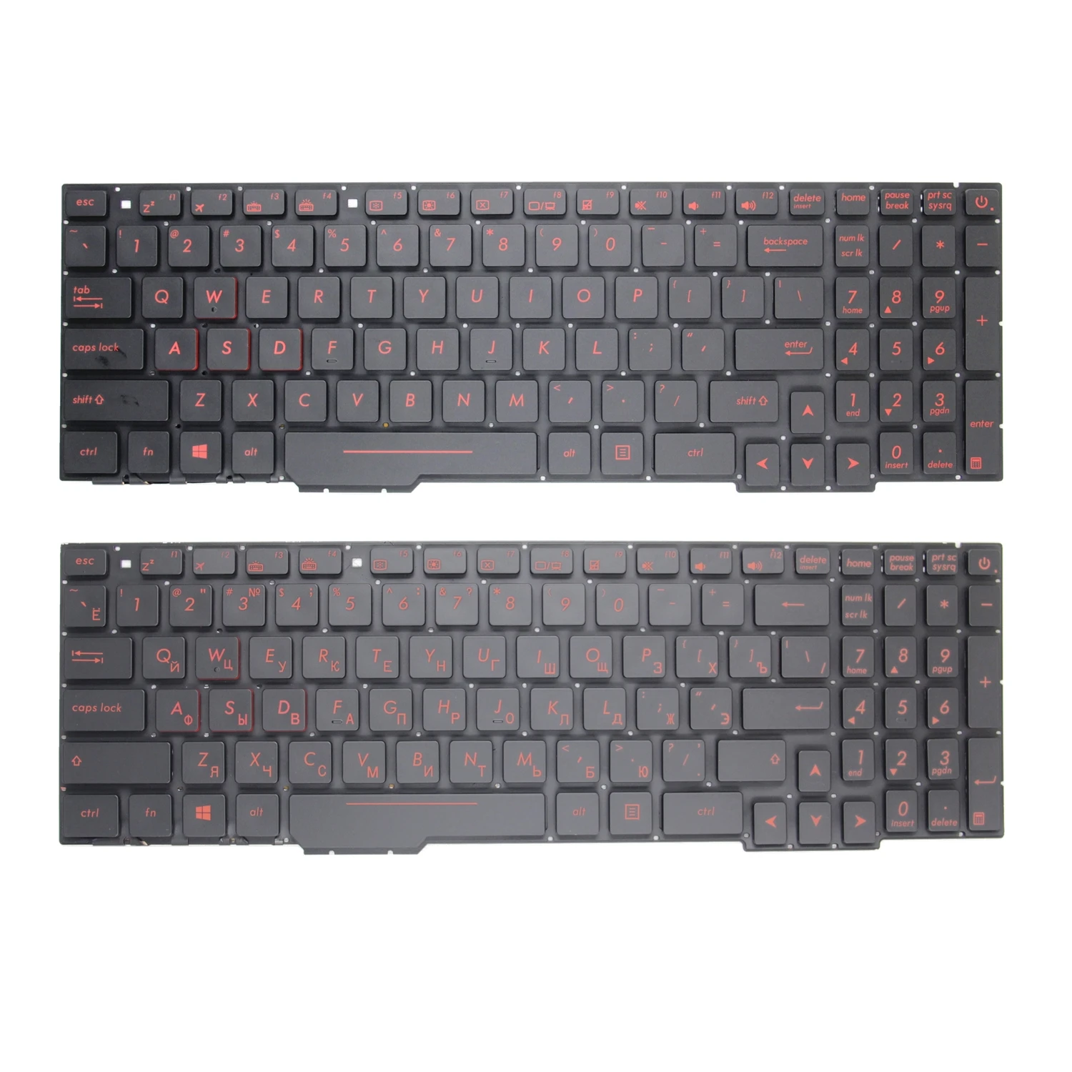 

100%New US/RU/Russian For Asus ZX53V ZX73 FX53 GL553VW FX553VD FX53VD FZ53 GL753 Backlit Keyboard