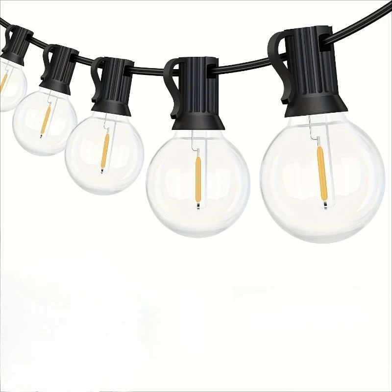 64FT G40 Solar Powered Dimmable String Lights - Remote Controlled, Waterproof Patio Lights with LED Edison Bulbs for Outdoor Backyard Porch, Perfect for Patio, Backyard, Fence And Holiday Celebrations