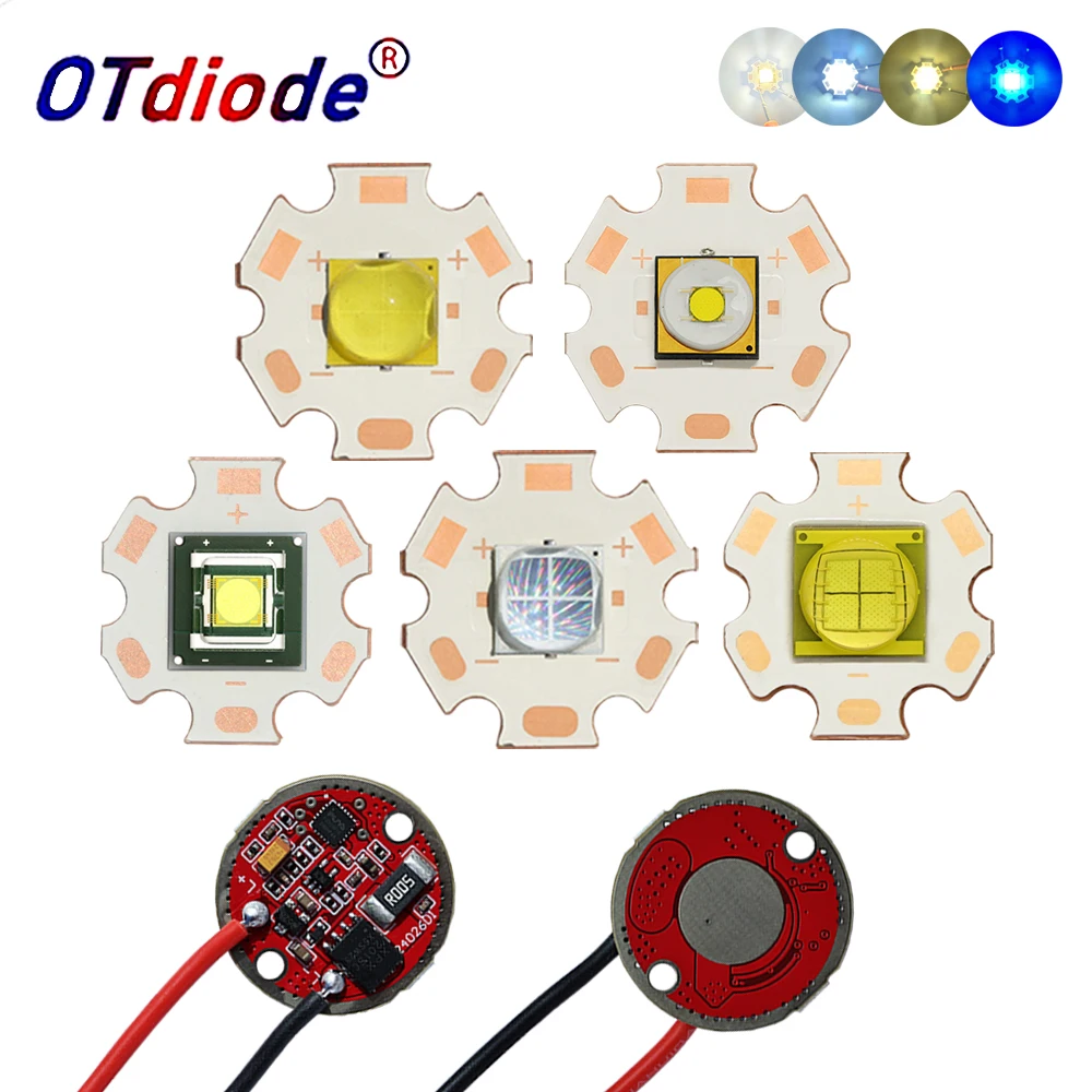 XHP70.3 40W LED 7070 HI Flat Chip XHP90 SBT90 30W50W Cold Warm White Beads Diode+Torch Flashlight Current Driver 23mm DC3.7V 10A