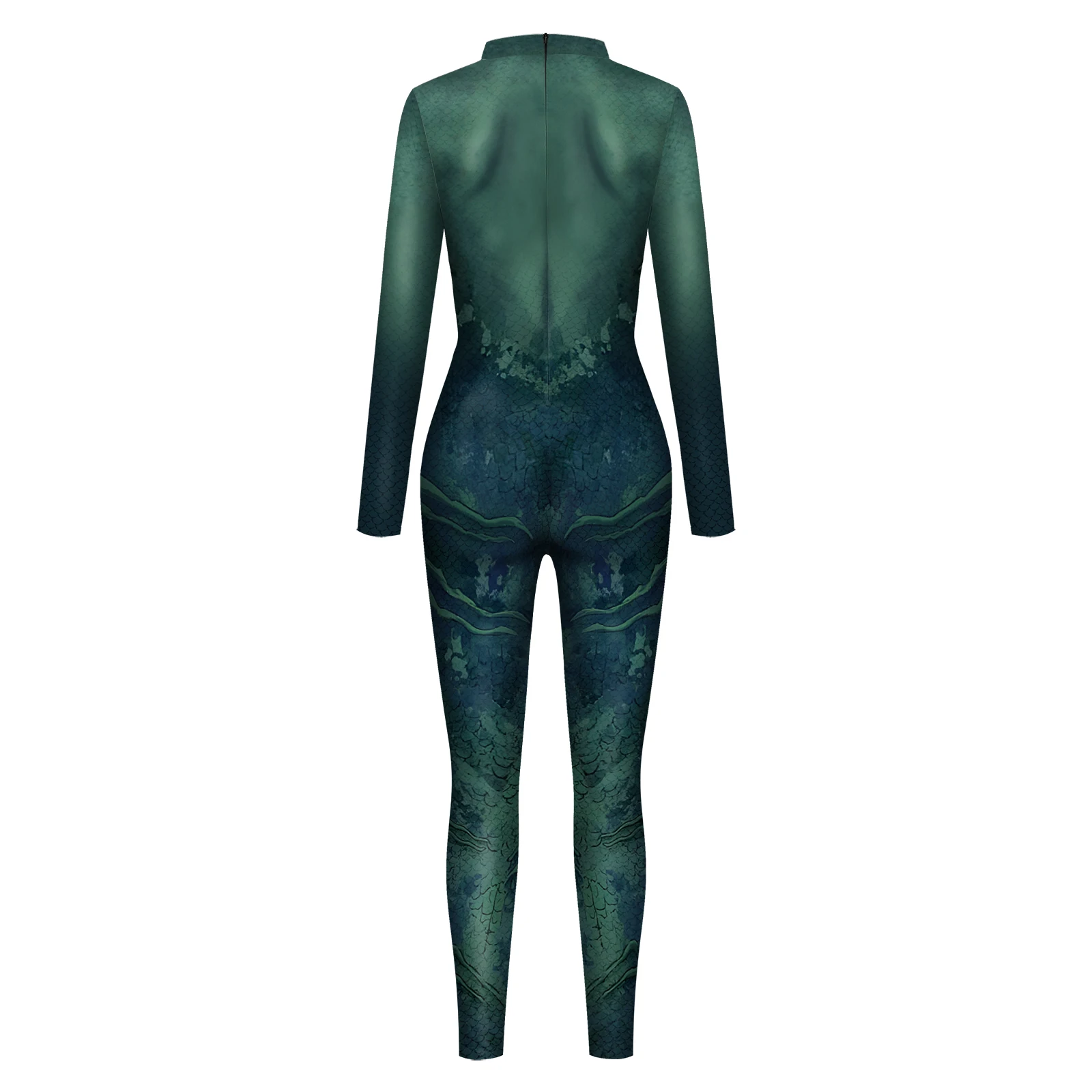 Mermaid Cosplay Costume Women Skinny Jumpsuit Fashion Zentai Suit Sexy Fitness Bodysuit Festival Catsuit Holiday Party Clothes