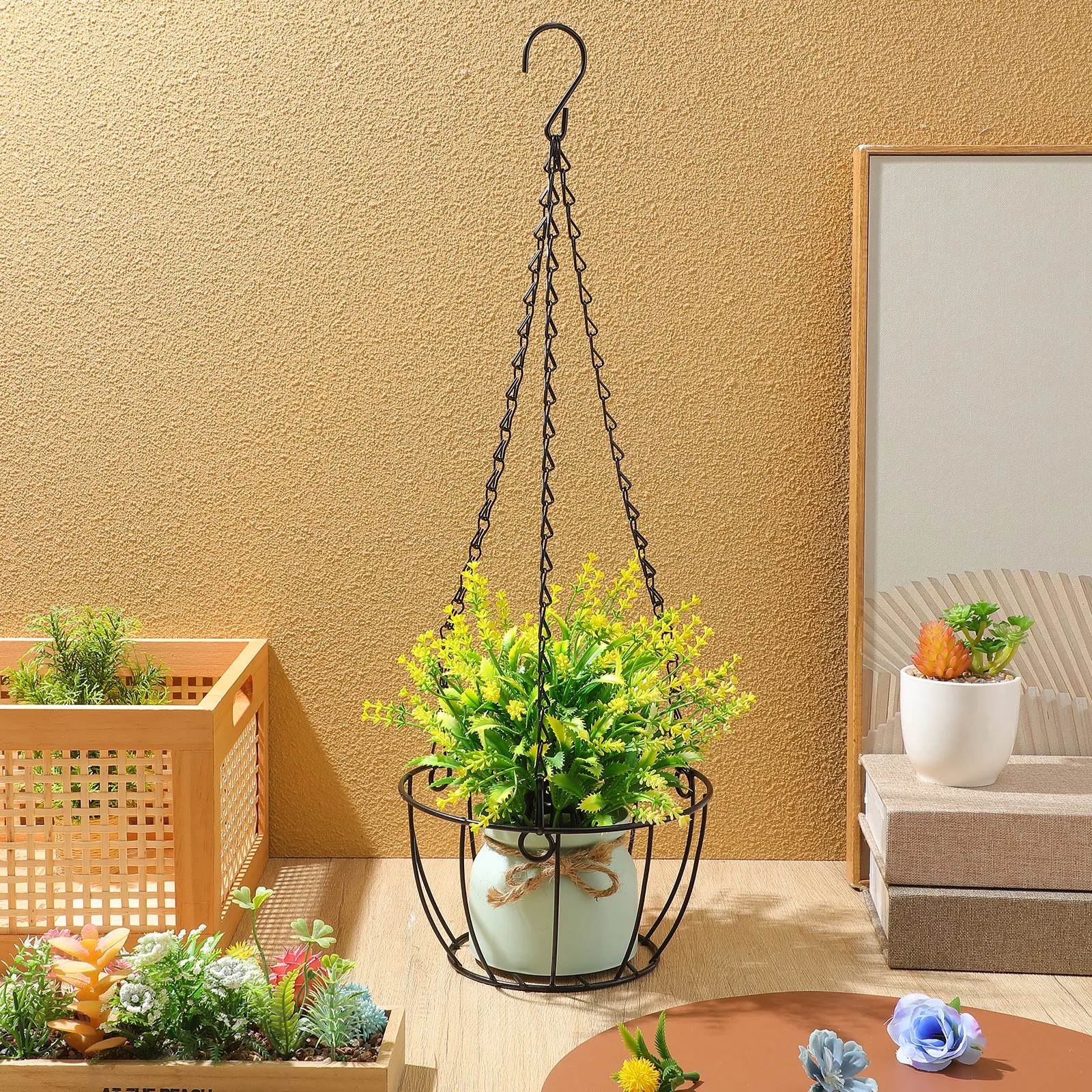 ตะกร้าแขวนต้นไม้เหล็กแข็งแรง 2 - Spider Plant Hanging บทวิจารณ์และราคา