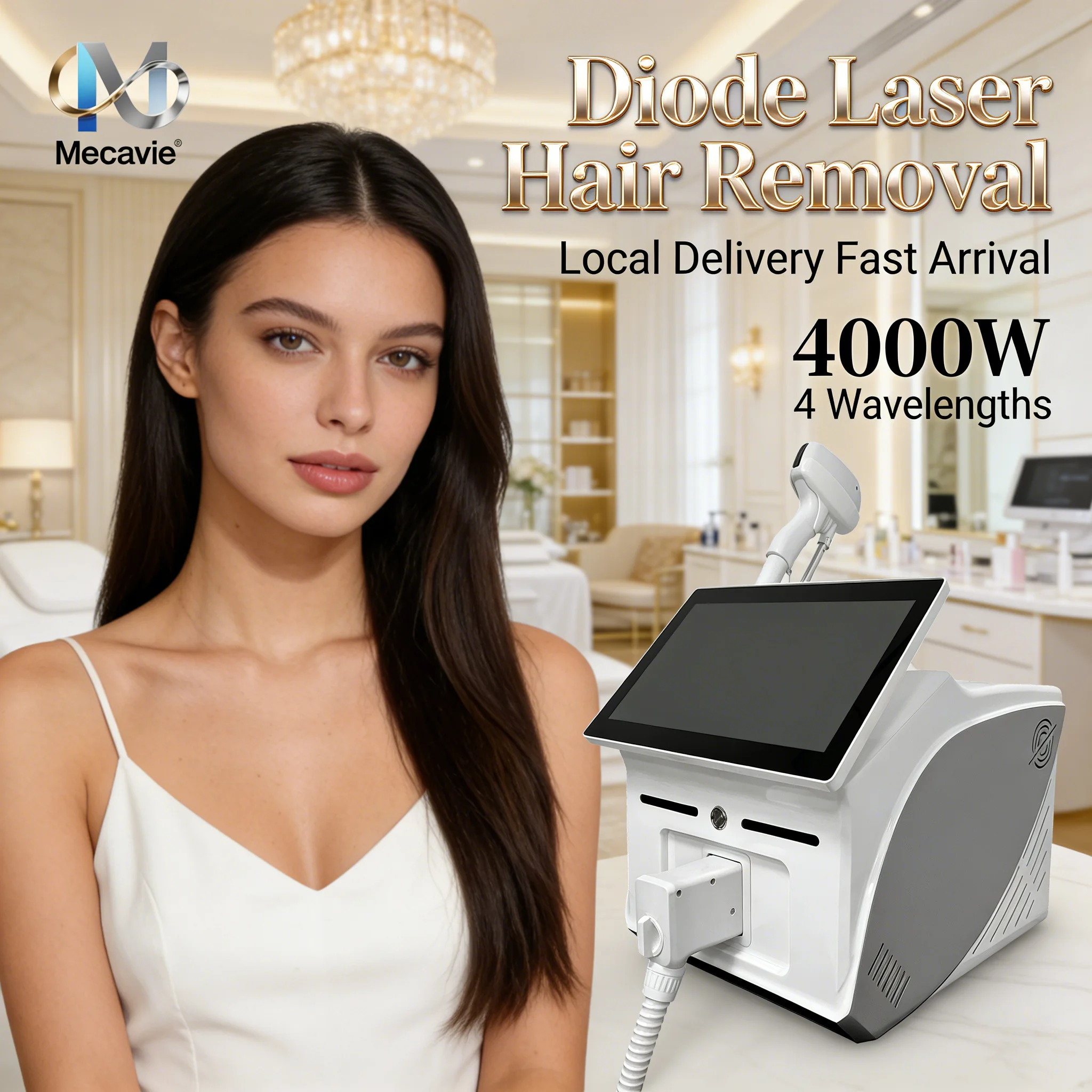

Latest Upgrade 4000W 4 Wavelengths 755nm 808nm 940nm 1064nm Diode Laser Hair Removal Machine Ice Cooling CE Certified