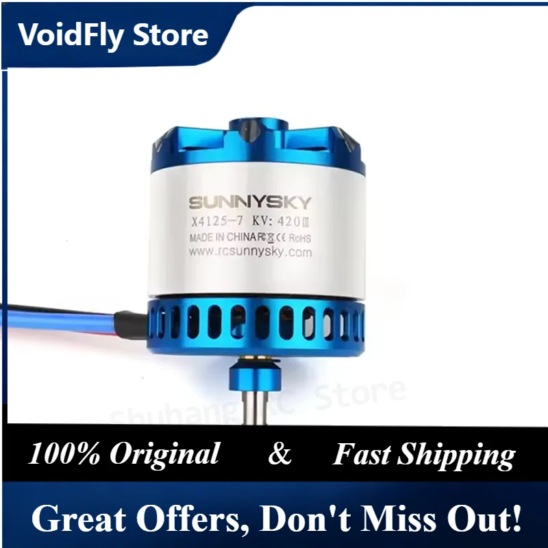 VoidFly SunnySky X Series V3 X4125 KV210/KV420/KV440/KV480/KV515/KV610 Brushless Motors For 70E 3D 3A Racing Drone Fixed Wing