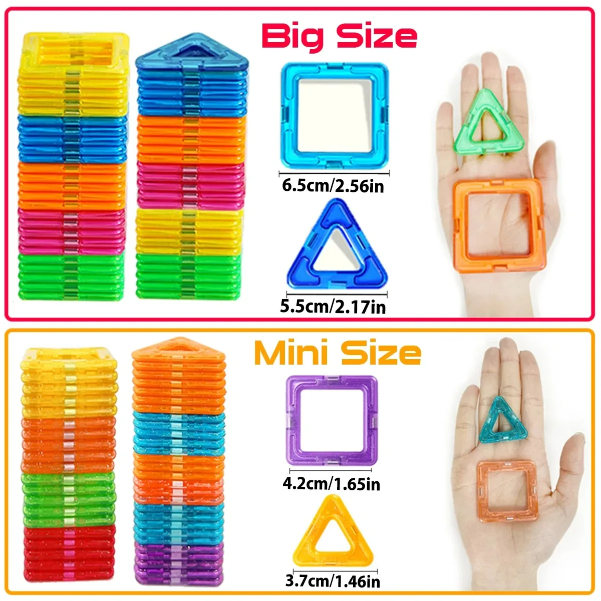 119-84Pcs Children's Magnetic Building Blocks Magnetic Toys STEM Toys Educational Building Models CHILDREN'S Gifts