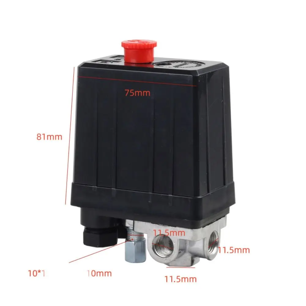 Accessories Adjustable Pressure Air Compressor 220V 4 Ports Control Valve 90-120PSI Pressure Switch Air Compressor Parts view 6