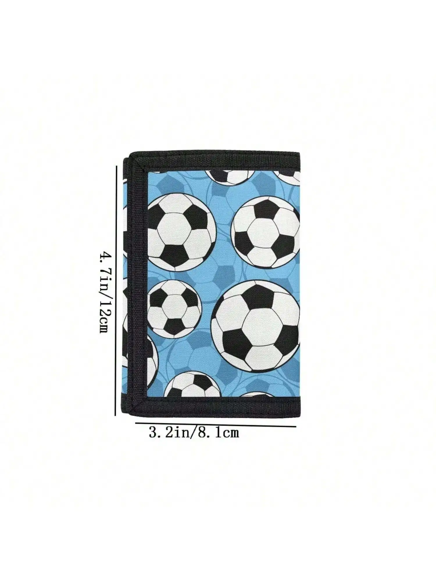 Soccer Pattern Wallet for Boys, Football Mens Wallet Trifold Coin Bag Purse Foldable Wallet for Kids Birthday Gifts Wallet RFID image 2
