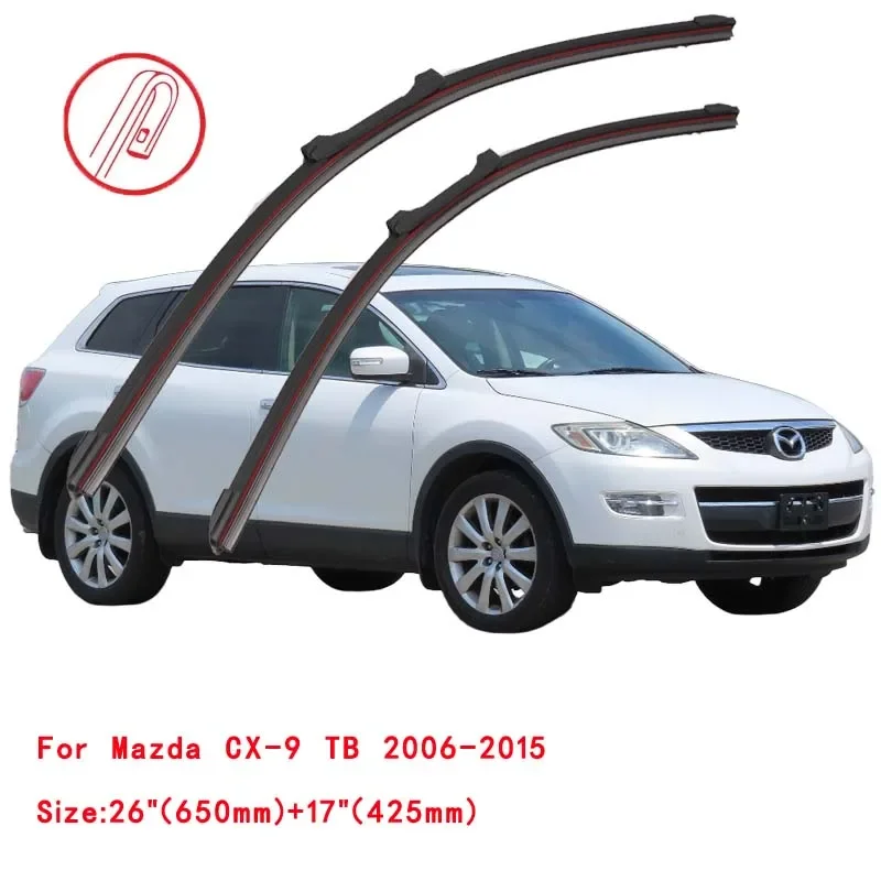 For Mazda CX-9 CX9 CX 9 2006-2023 Car Windshield Wiper Blade Front Windscreen Brushes Washer Accessories Cleaning Replacement