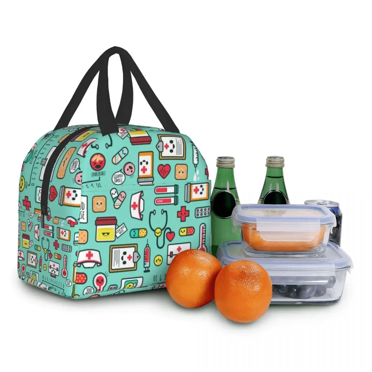 Hot Sale Nurse Lunch Bag For Women Portable Thermal Cooler Insulated Bento Box School Work Picnic Food Bags