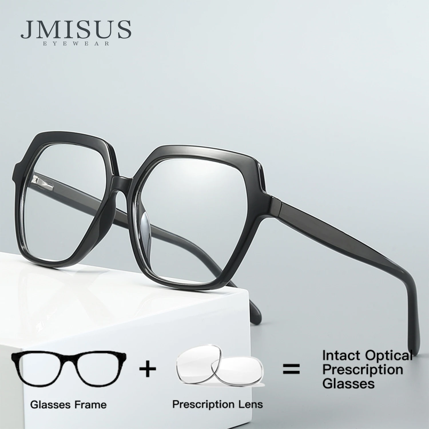 

JMISUS 2025 New Arrivals Polygon Prescription Glasses Spring Leg Myopia Eyewear Fashion Butterfly Progressive Eyeglass for Women