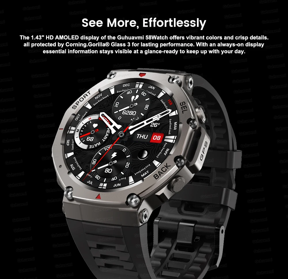 2025 New Military Bluetooth Call Smart Watch Built-in GPS Compass Barometric Altimeter 10ATM Waterproof Sports Smartwatches Men