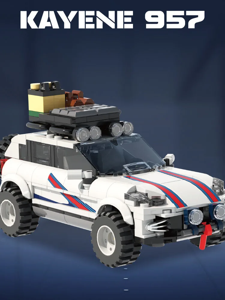 Racing Germany Auto SUV Modell Geschwindigkeits-Baustein Cayenne 957 Supersportwagen Baustein-Modell Fahrzeug Konstruktionsspielzeug für Jungen Geschenke – Detail 1