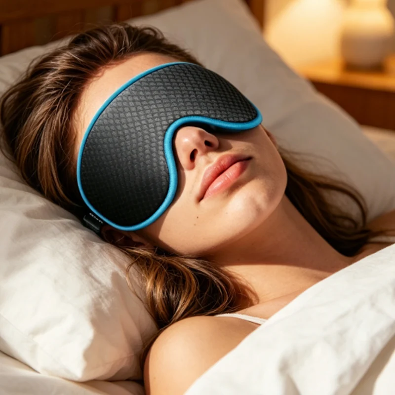 1 Pieza de Antifaz 3D Contorneado para Dormir, Antifaz Bloqueador de Luz con Cero Presión y Correa Ajustable para Hombres y Mujeres, Ideal para Dormir y Viajar