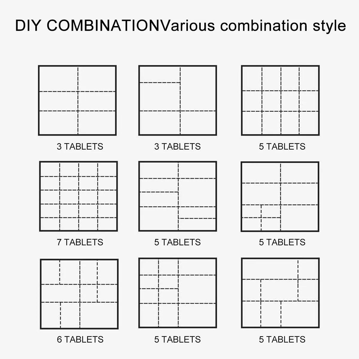 34Pcs Plastic Drawer Divider Set Adjustable Free Combination Organizer for Home Storage Multipurpose Drawer Partition Separator
