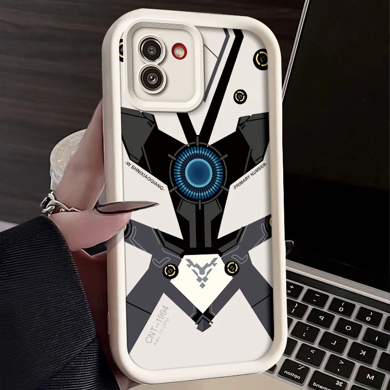 Coque Mechanical Armor Painted Phone Case For Samsung Galaxy A03 Silicone Anti Drop Soft Cover SamsungA03 Funda