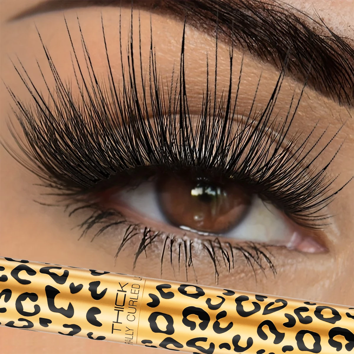 A Waterproof, Easy-To- Mascara with Leopard Print That Lengthens, Curls, And Provides a Voluminous, Thick Look Without Smudging