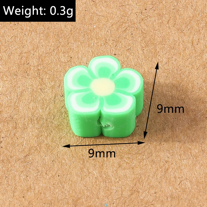 50 Pcs Mixed Flower Fruit Animal Polymer Clay Beads Loose Spacer Beads for Jewelry Making DIY Bracelet Necklace Accessories