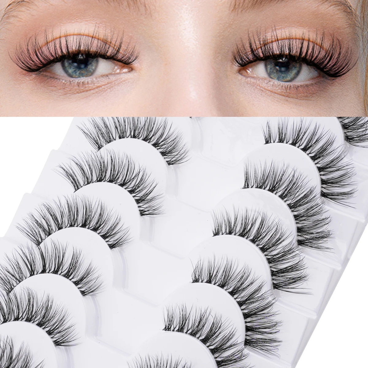3/10 Pairs Mink False Eyelashes, Natural Fluffy Look