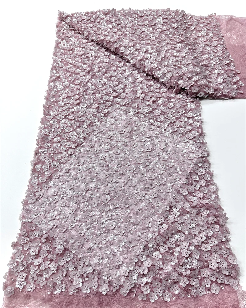 Новейшая африканская кружевная ткань с блестками, высокое качество, вышивка, французские блестки, нигерийское сетчатое кружево для шитья свадебного платья