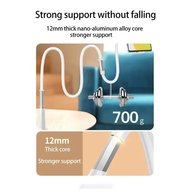 Supporto per telefono cellulare con clip a 360° Supporto portatile flessibile per letto pigro Staffa da tavolo Supporto da tavolo Base per iPhone Samsung Xiaomi