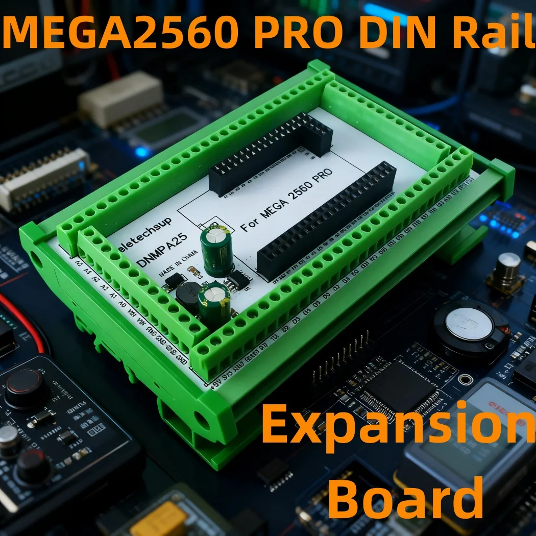 

DNMPA25 DC-DC 5V 2A Converter MEGA2560 PRO DIN Rail Expansion Board for Arduino 3.96mm Mount Screw Terminal Block Adapter Module