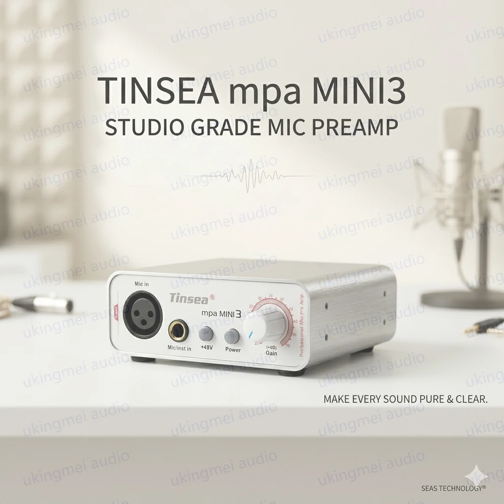 

Microphone Preamplifier Audio Interface Dedicated High Gain Boost for Shure SM58 Dynamic Microphone Guitar Instrument Recording