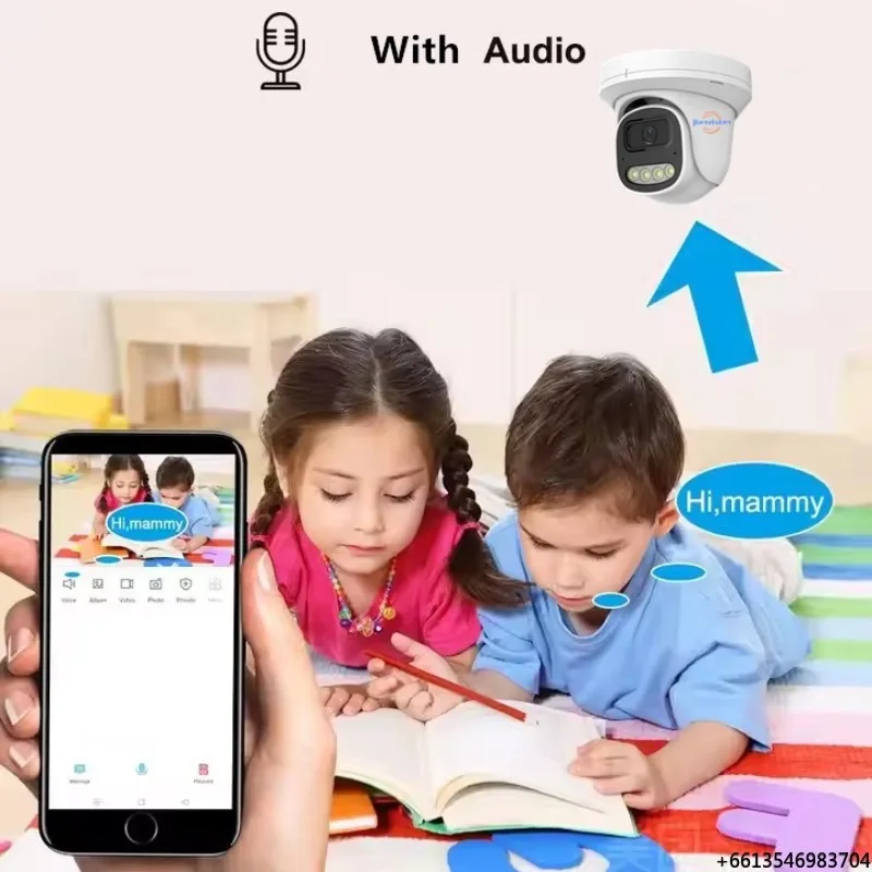 Jianvision 4K 8MP Indoor Surveillance Full Color Metal Waterproof Vandal Proof Turret Security Cctv POE Ip Dome Camera
