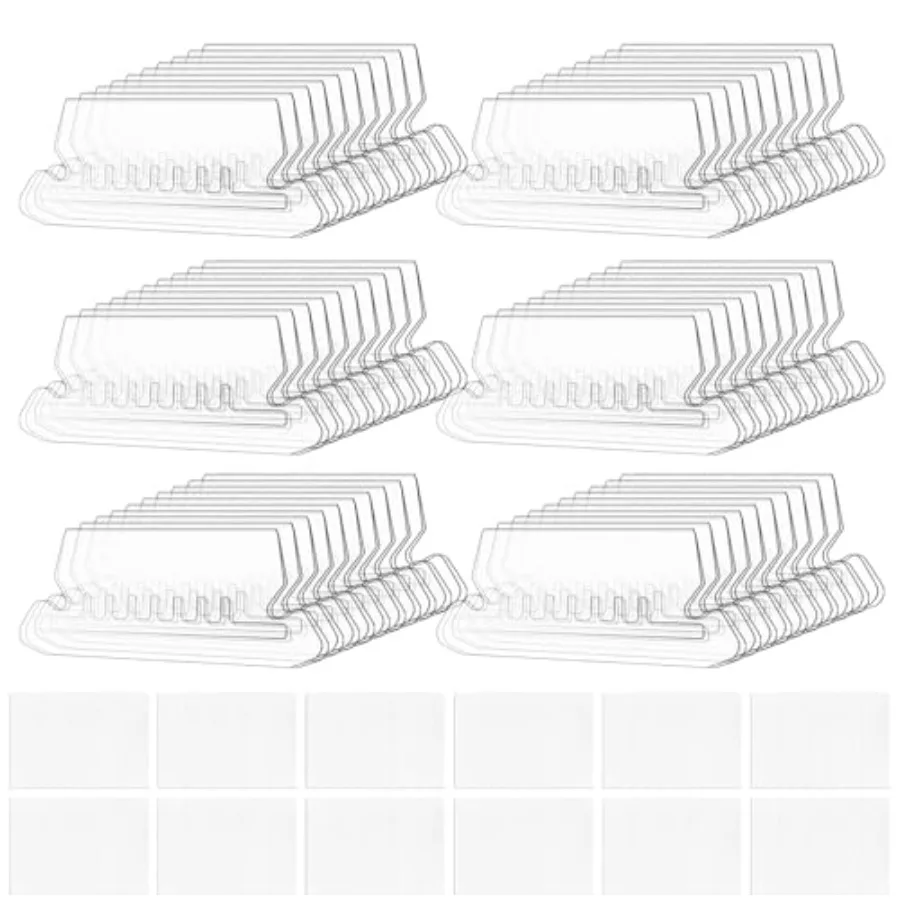 Bestandsmaptabbladen 60+60 sets Doorzichtige hangende bestandsmaptabbladen met inzetstukken voor het ophangen van mappen 3 1 2 Ih Plastic hangende bestandstabbladen