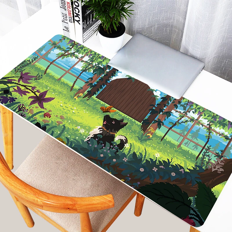 Mouse Pad Sea Beach Anime Rubber Mousepad Laptop Gaming Accessories Extended Desk Mat PC Pixel Art Kawaii Keyboard Pad Mouse Mat