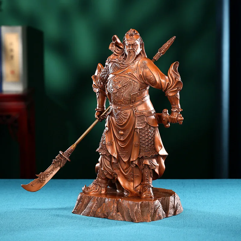 Copper God of Fortune Guan Gong Ornament Living Room Guan Erye Desktop Office Crafts