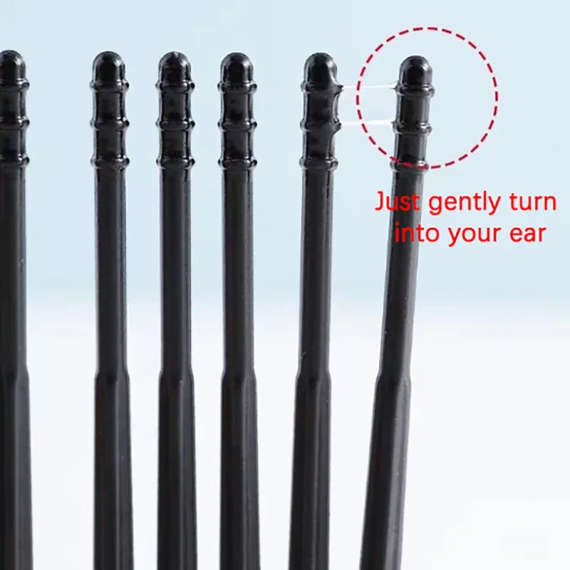 

60pcs Disposable Sticky Ear Swabs Pick Reusable Ear Cleaner Soft Silicone Ear Wax Removal Tool Earwax Remover For Olders Adult