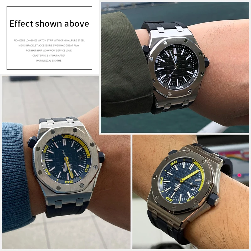 حزام مطاطي بواجهة مقعرة ومحدبة ، 28 ، 30 ، سوار مقاوم للماء لـ AP ، البلوط الملكي ، في الخارج