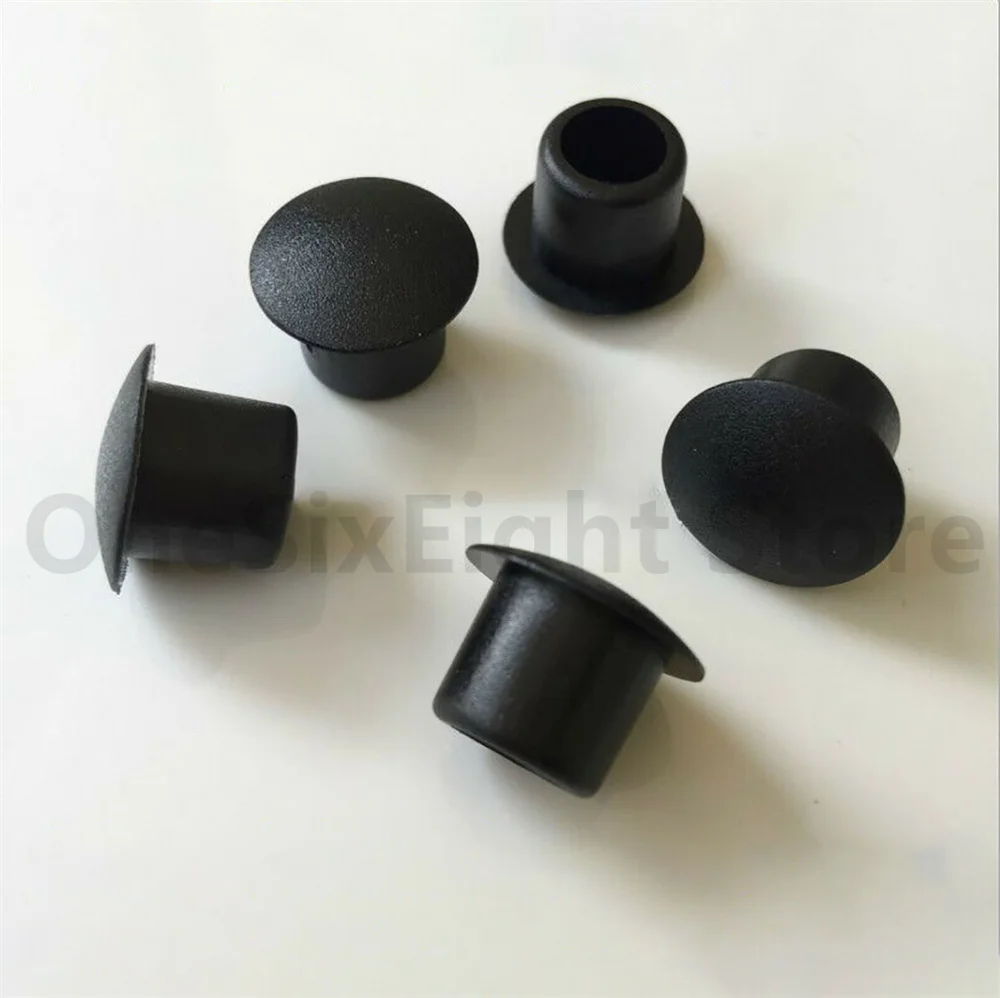 10 Uds. Tapas redondas de plástico negro tapón de orificio 9mm 10mm 11mm junta de protección sello de polvo tapas de cubierta de extremo para muebles de perno de tubo