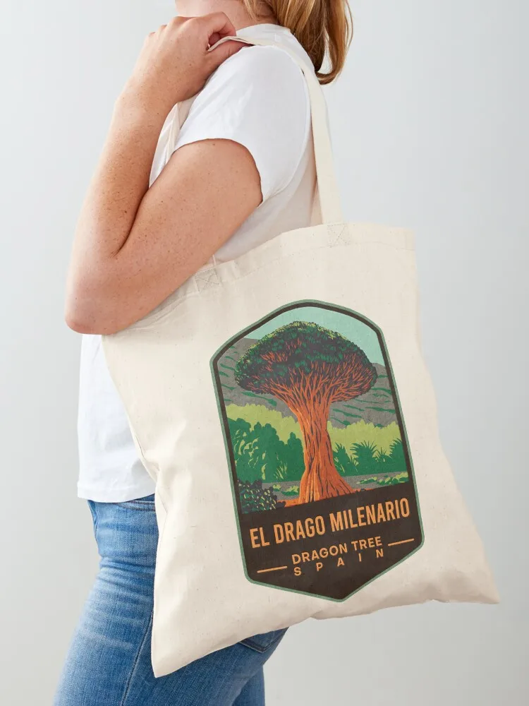 

El Drago Milenario Dragon Tree Spain Tote Bag Cloth bags shopper bag woman Portable shopping bag Shopper