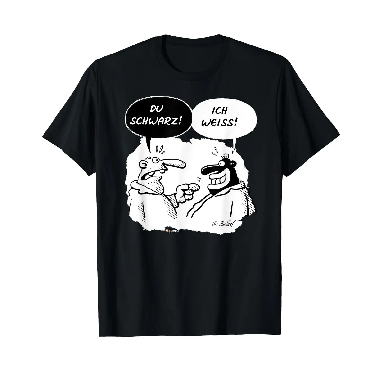 Werner you're black I'm white T shirt vintage Washed designer clothes Breathable Versatile Unisex Slightly Stylish Casual
