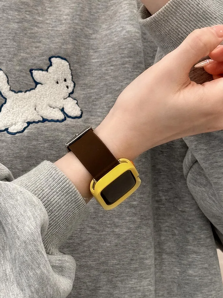 Custodia morbida per orologio in Silicone per Apple Watch 40mm 41mm 45 44 49mm Cover protettiva antiurto sfumata per iWatch Ultra 9 8 7 6 SE 5