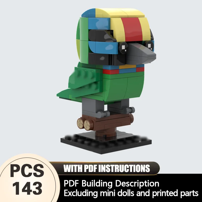 Set de Construcción Modular de Ladrillos MOC de la Serie Animales de Creators: Barbet de Cejas Negras - Regalo Tecnológico para Niños, Ideal para Armar en Días Festivos