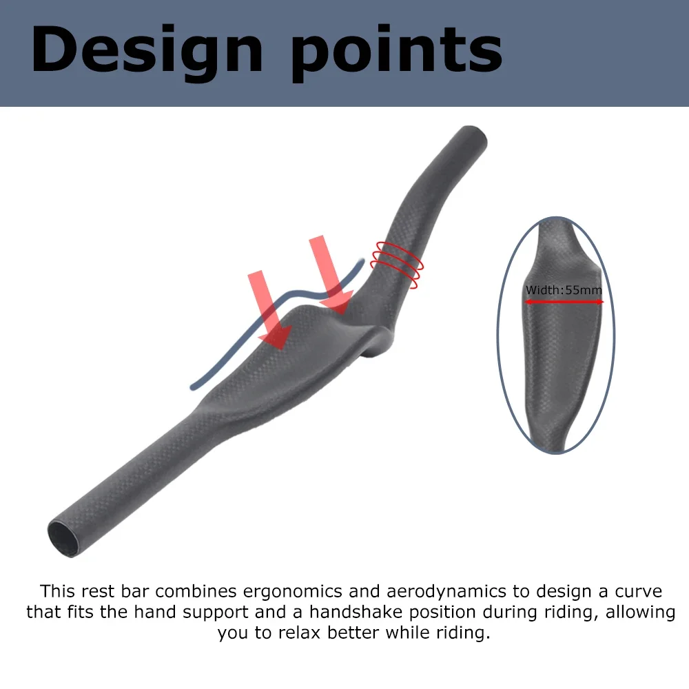 ULLICYC Road Bike Triathlon Time Trial,3K Full Carbon  Matte/Glossy  Bicycle Rest TT Handlebar 35° For Aero Extension Handlebar - Image 6
