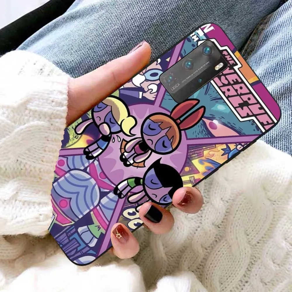 Cartoon P-Powerpuffs G-Meisjes Telefoonhoesje Voor Huawei P 8 9 10 20 30 40 50 Pro Lite Psmart Honor 10 Lite 70 Mate 20Lite