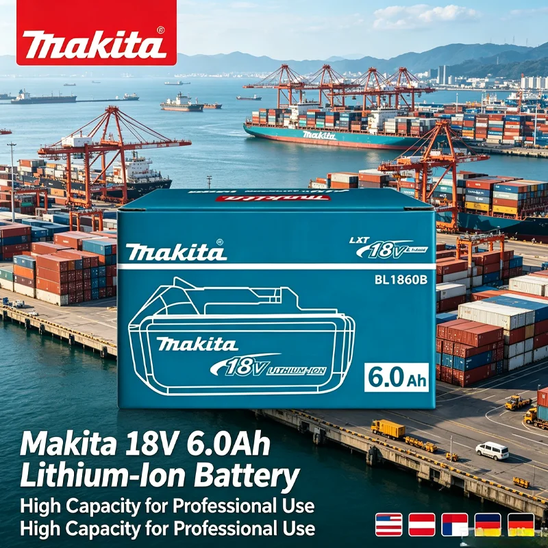 

100% Original Makita 18V 6.0Ah battery for Makita BL1830 BL1830B BL1840.BL1840B/BL1850 BL1860B power tools battery