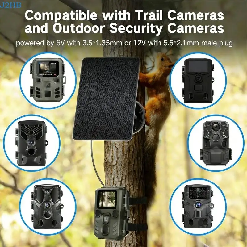 J2HB Rechargeable Solar Electricity Source for Wildlife Cameras Highlighting 4000mAh Battery and Strong Plan for Strong Use