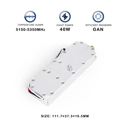 Dispositivo de bloqueo de sistema de módulo RF para Dron, solución de C-UAS, contador Autel Mavic 3, 40W, 5,2G, 5150-5350MHz, GAN, Anti UAV, FPV