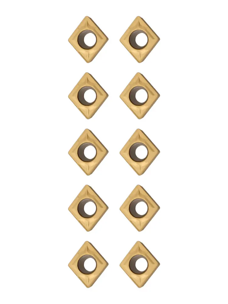 

10pcs CCMT060204 Carbide Inserts CCMT 21.51 US735 CNC Carbide Inserts Metalworking Tool Set Power Tools Carbide Inserts Parts