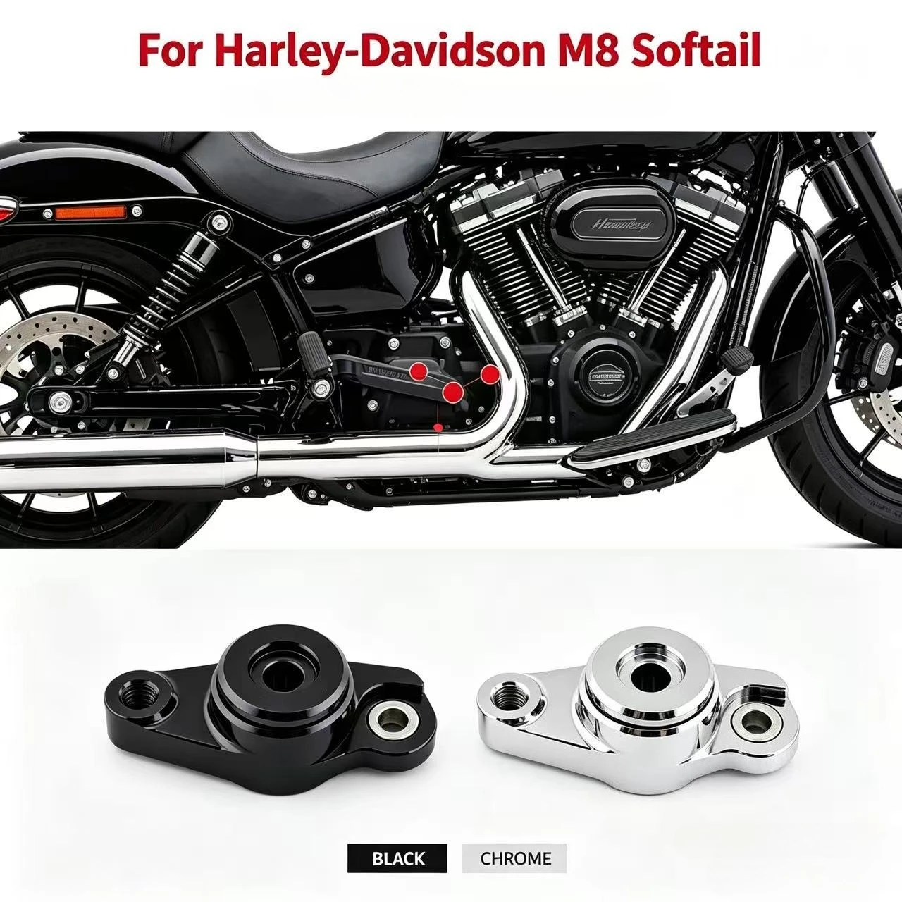 For Harley M8 Softail Street Bob FXBB/BBS/LR/LRS/ST 2018-2026 Motorcycle Mid Control Foot Brake Lever Connecting Rod