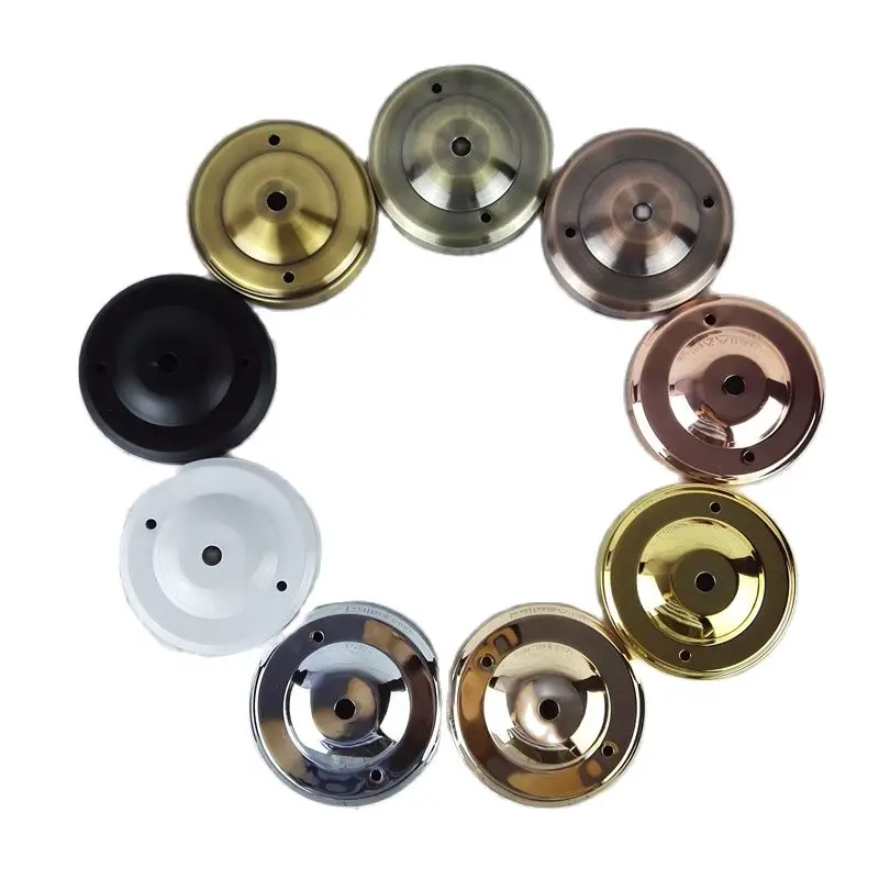 Sample order of D105mmX30mm 9 colors finish iron ceiling plate DIY pendant light canopy black metal ceiling mount